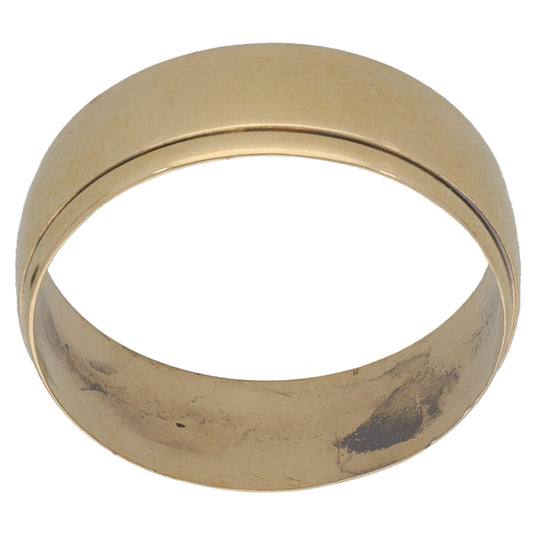 9ct Gold Patterned Wedding Ring Size V