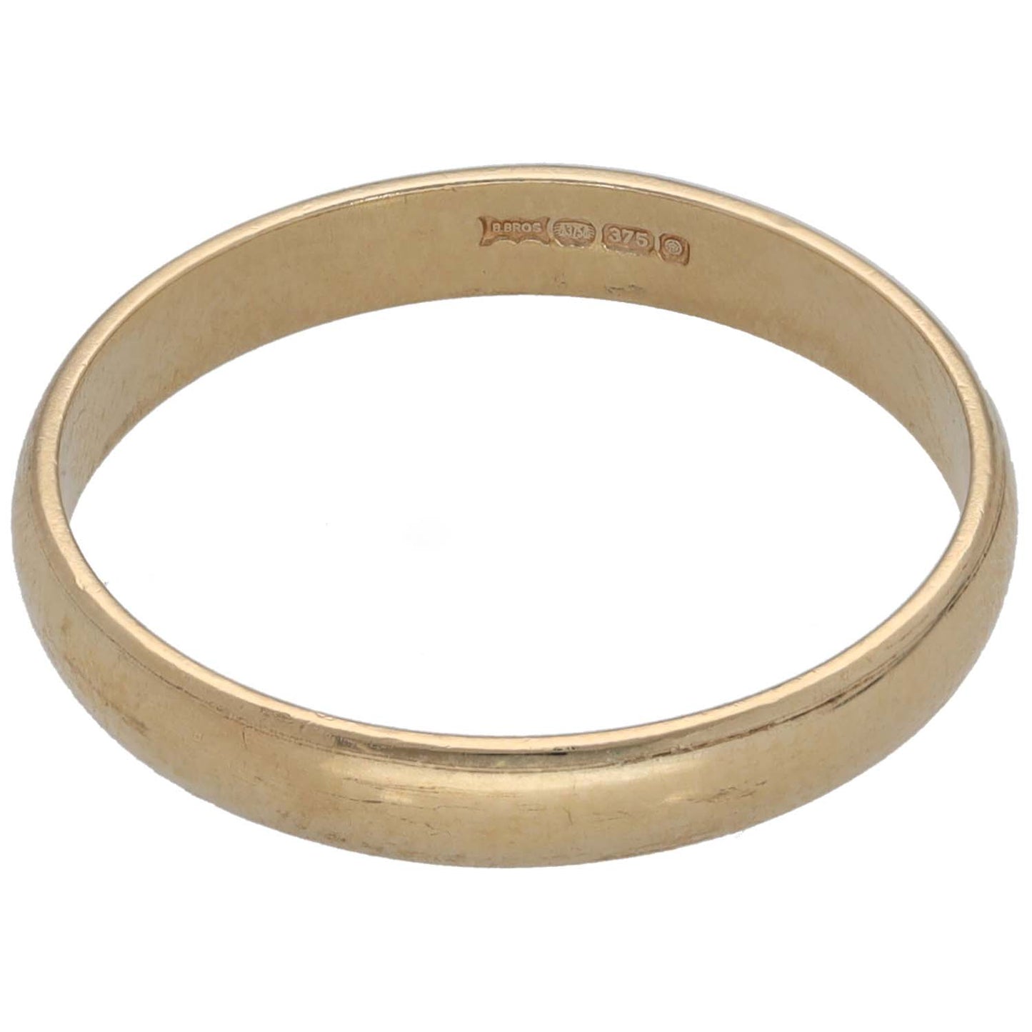 9ct Gold Plain Wedding Ring Size Q