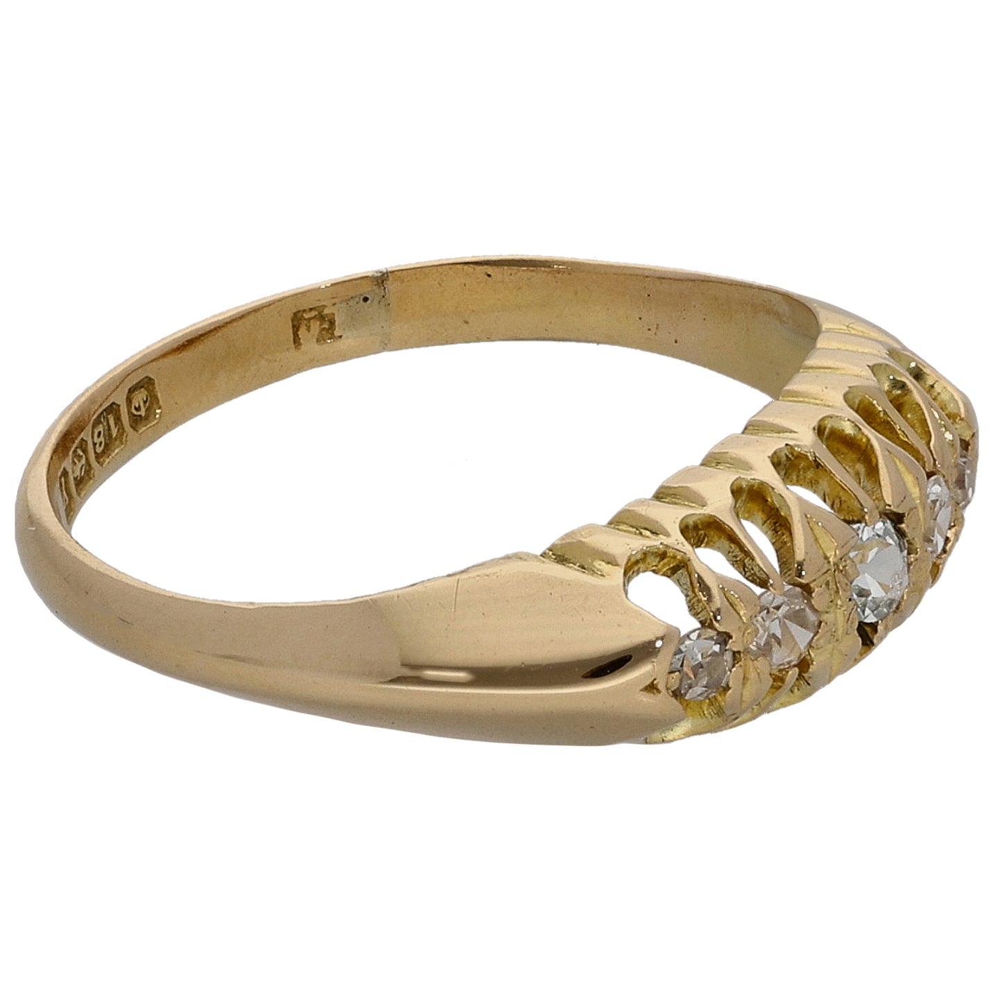 18ct Gold 0.13ct Diamond Dress/Cocktail Ring Size K