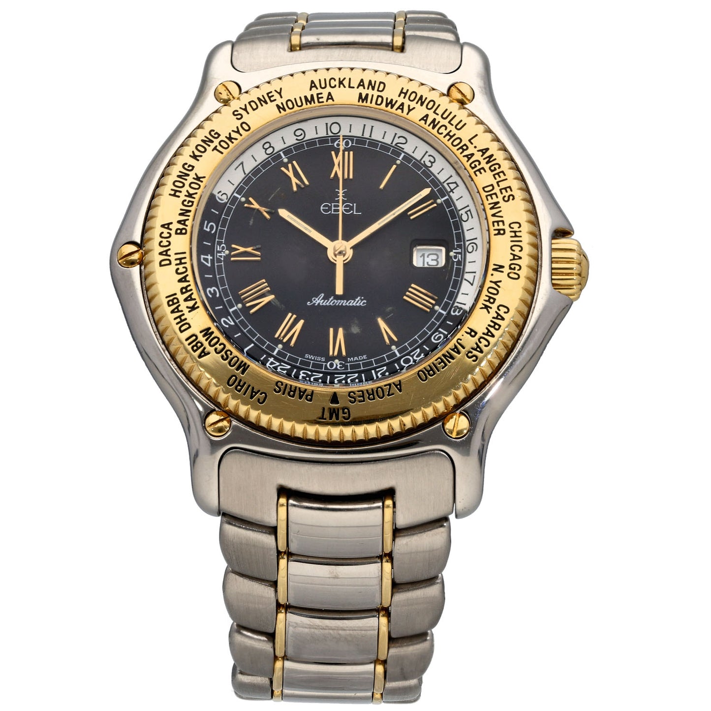 Ebel Vpyager 1124913 38mm Bi-Colour Watch