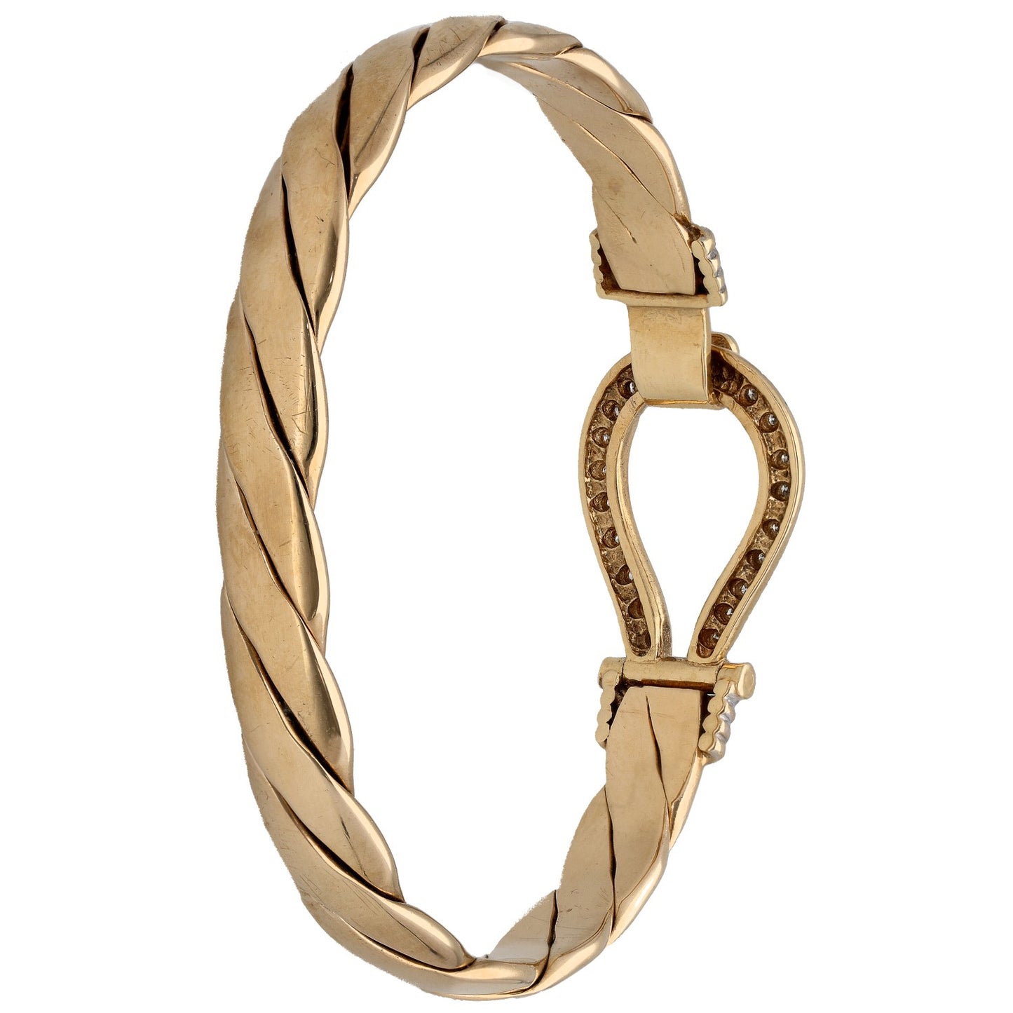 9ct Gold 0.09ct Diamond Alternative Bangle