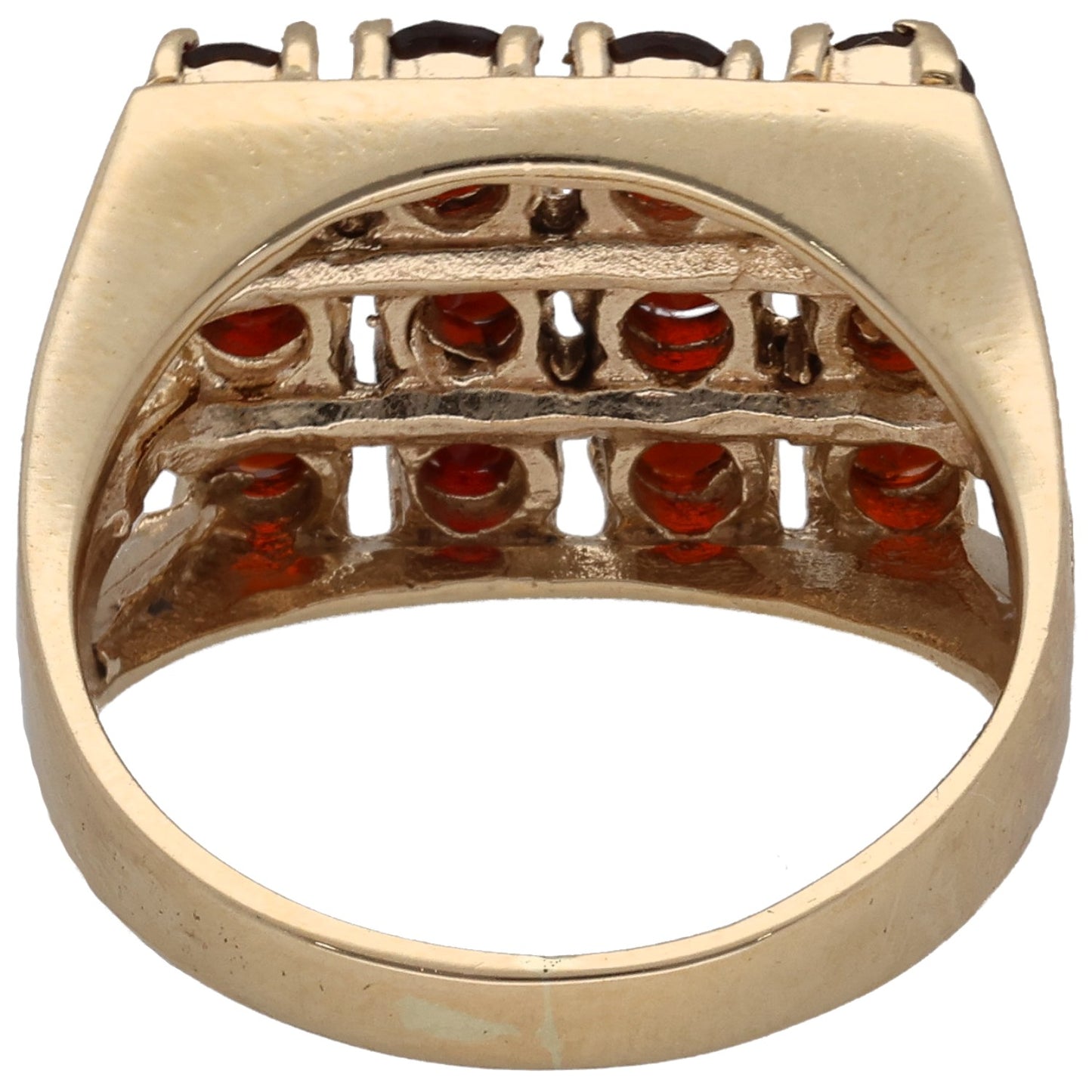 9ct Gold Garnet Dress/Cocktail Ring Size K