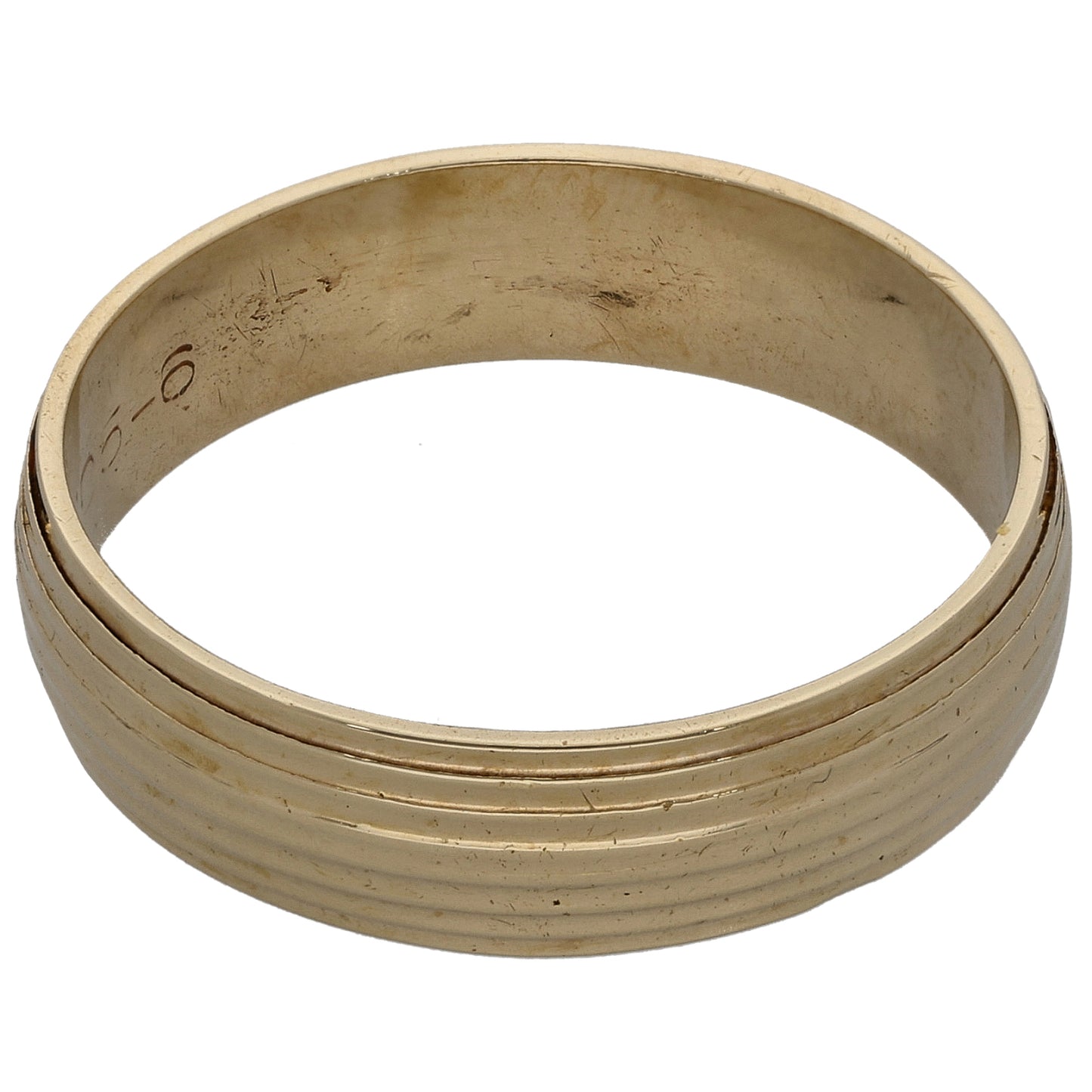 9ct Gold Patterned Wedding Ring Size X