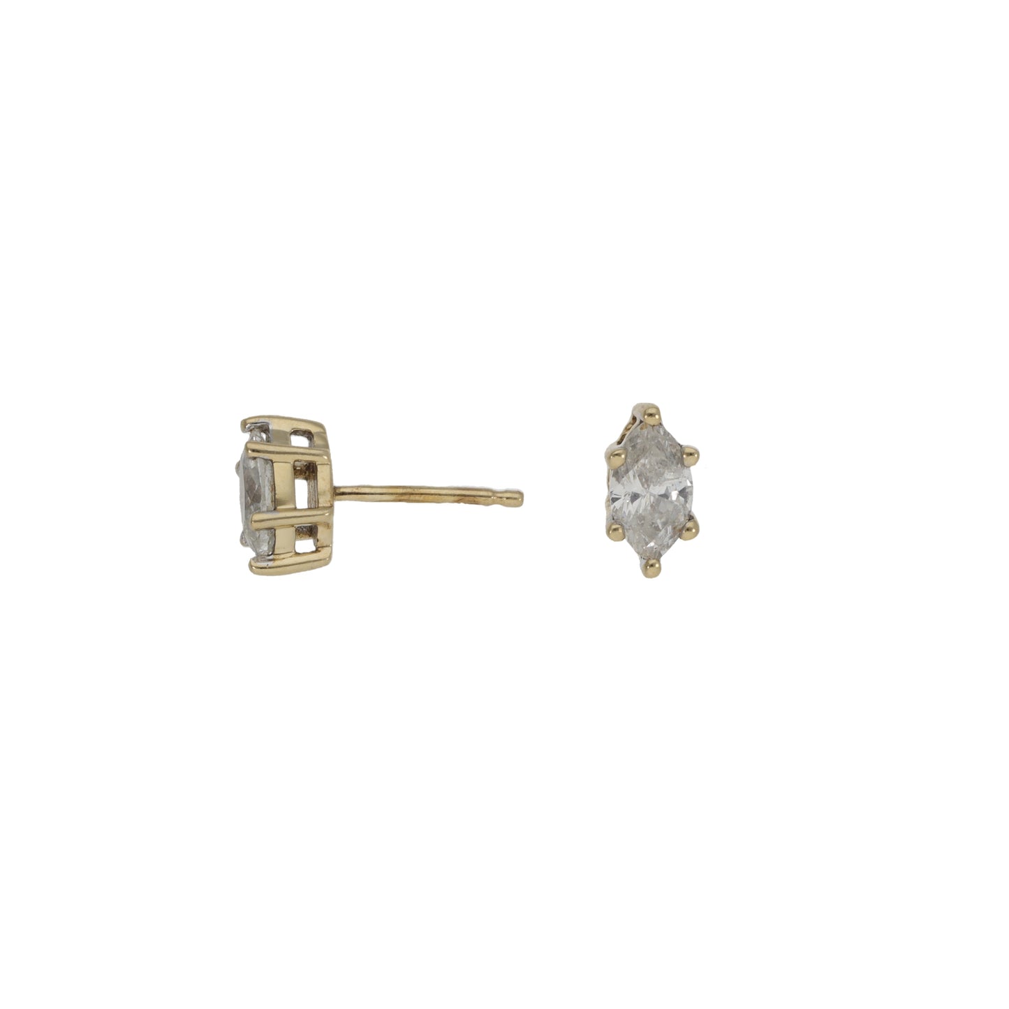 9ct Gold 0.80ct Diamond Solitaire Earrings