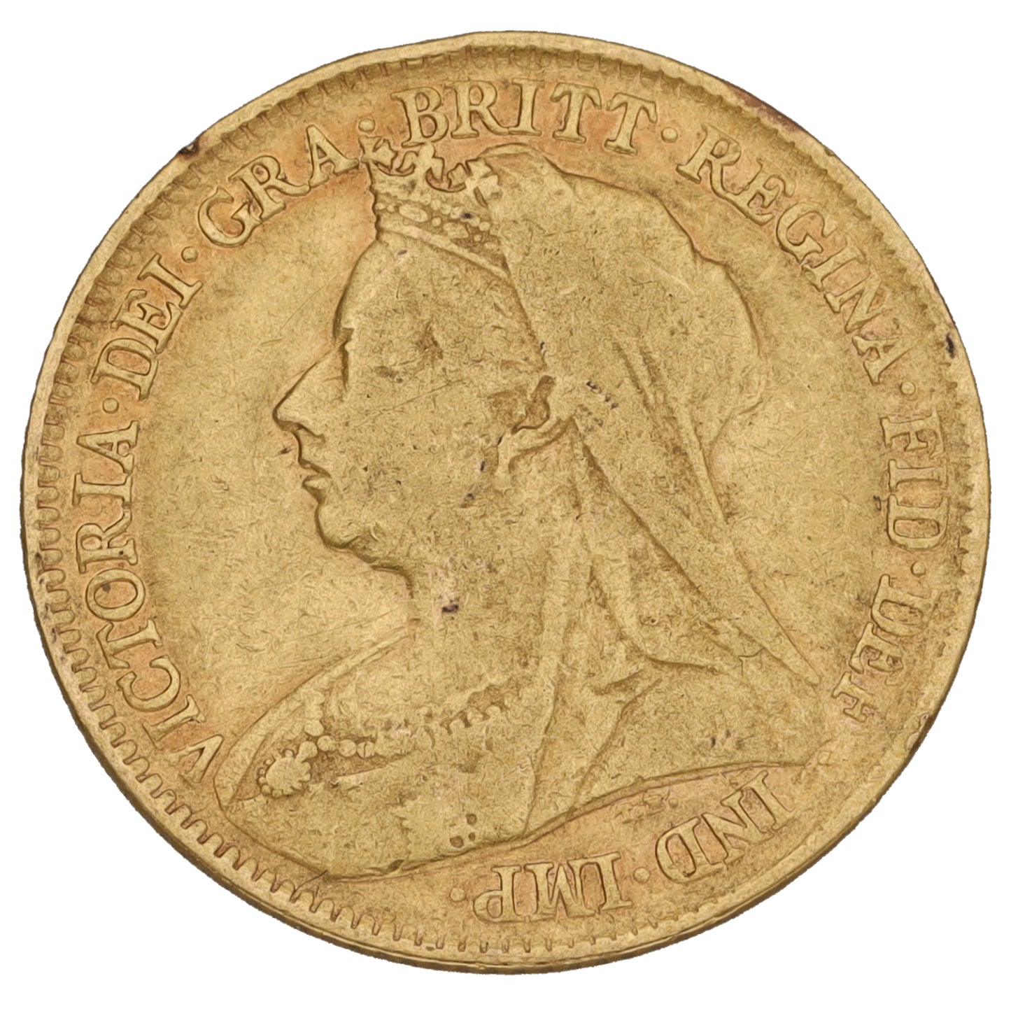 22ct Gold Queen Victoria Half Sovereign Coin 1895
