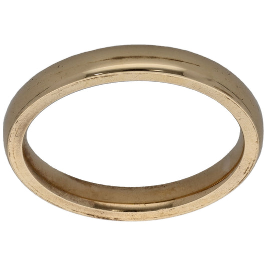 9ct Gold Plain Wedding Ring Size M