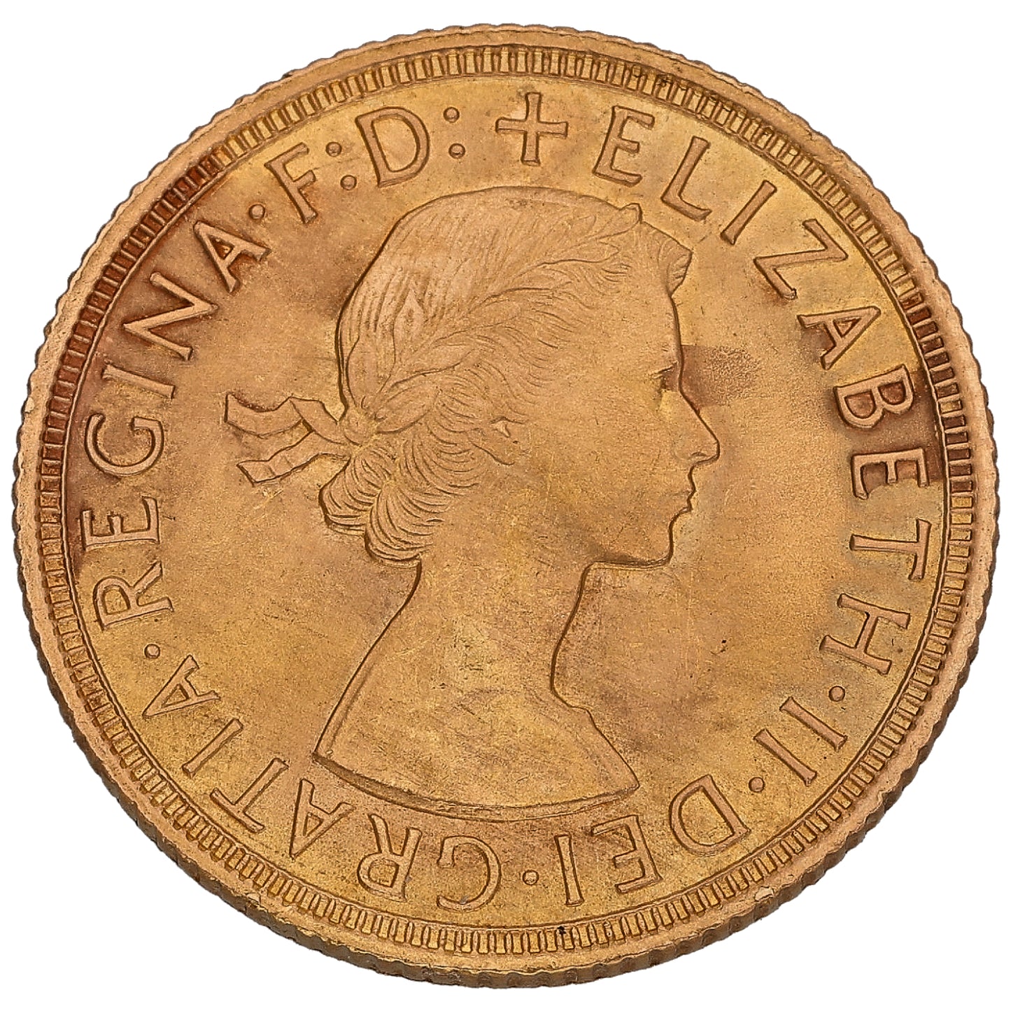 22ct Gold Queen Elizabeth II Full Sovereign Coin 1958