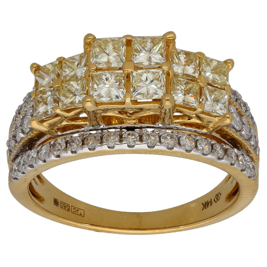14ct Gold 1.99ct Diamond Dress/Cocktail Ring Size N
