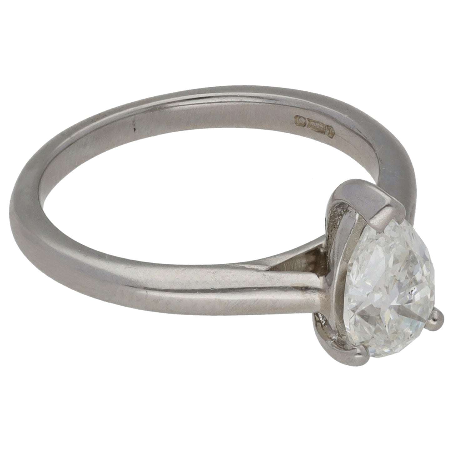 Platinum 1.50ct Diamond Solitaire Ring Size O