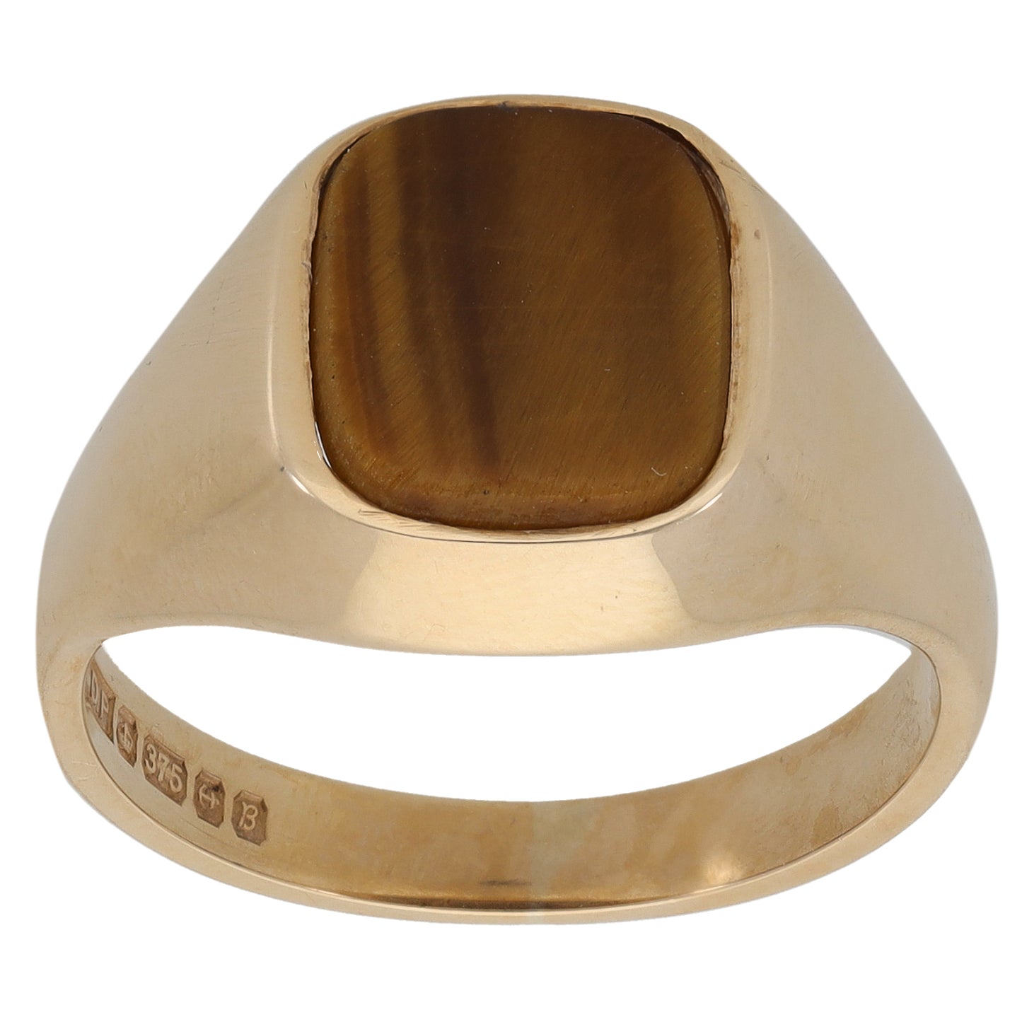 9ct Gold Tiger's Eye Signet Ring Size V 1/2