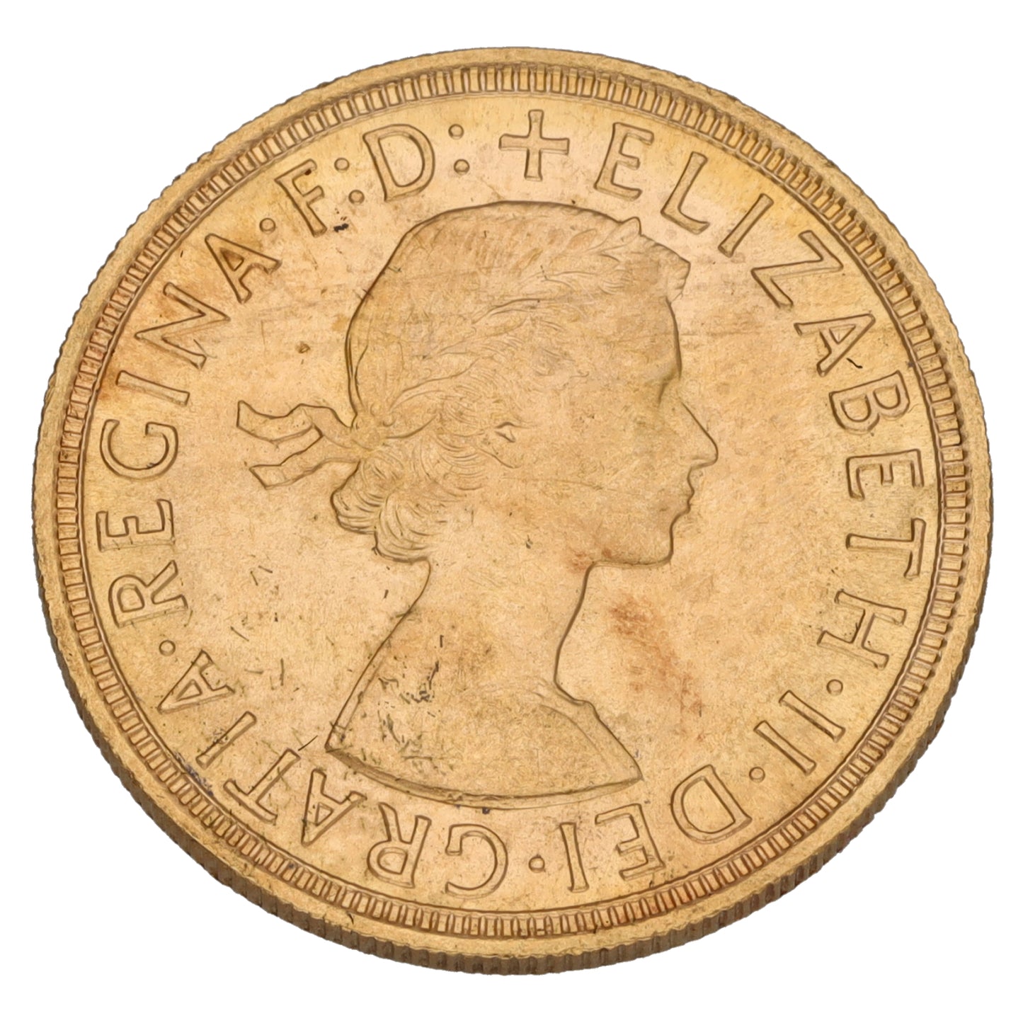 22ct Gold Queen Elizabeth II Full Sovereign Coin 1957
