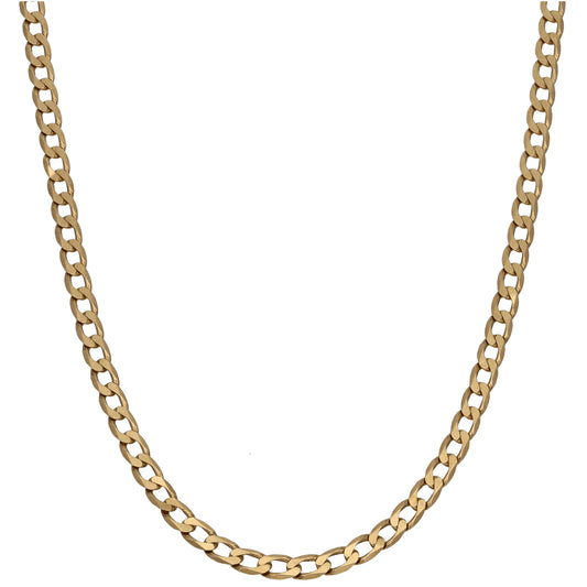 9ct Gold Curb Chain 16"