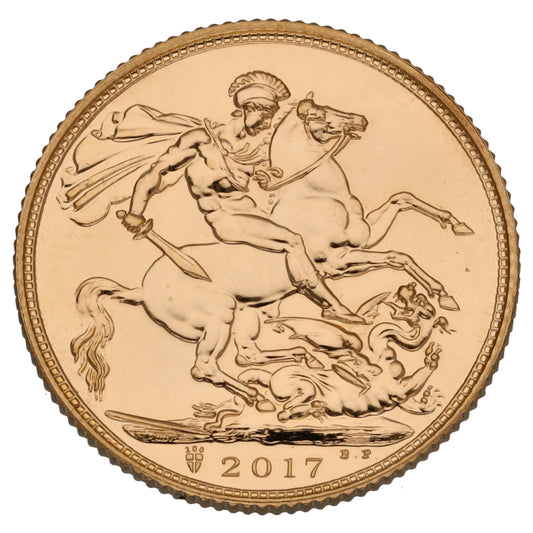 22ct Gold Queen Elizabeth II Full Sovereign Coin 2017