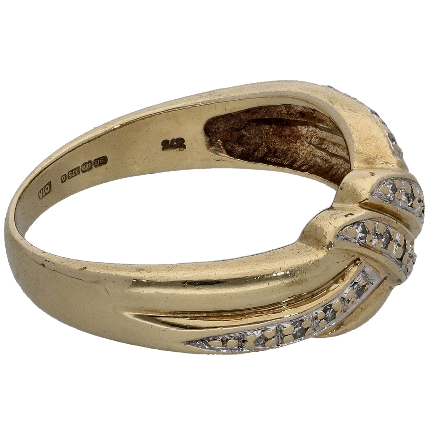 9ct Gold 0.09ct Diamond Dress/Cocktail Ring Size N