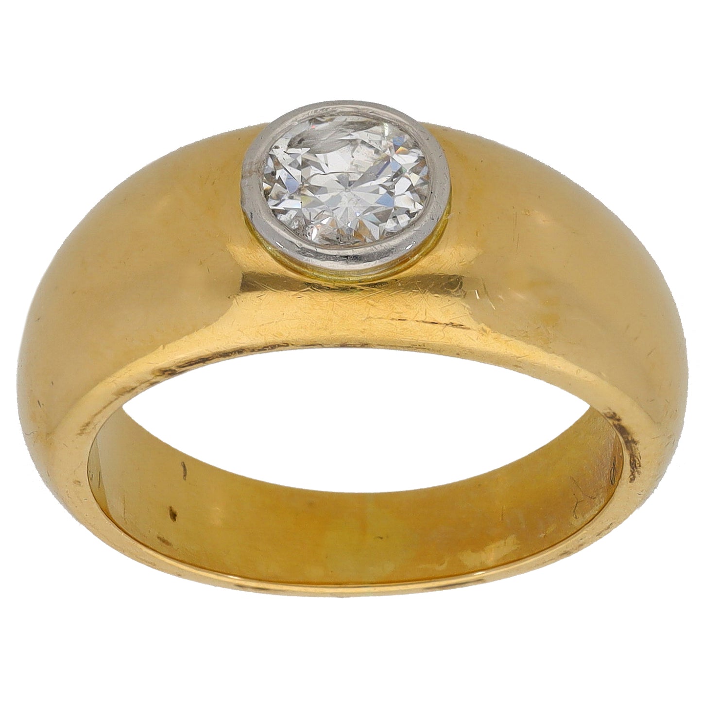 18ct Gold 0.75ct Diamond Solitaire Ring Size O