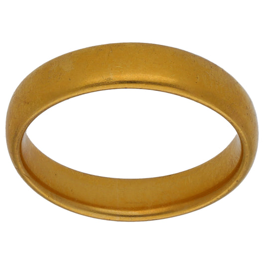 22ct Gold Plain Wedding Ring Size K