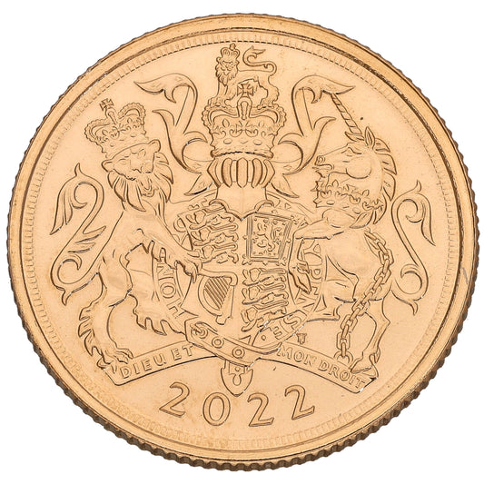 22ct Gold Queen Elizabeth II Full Sovereign Coin 2022