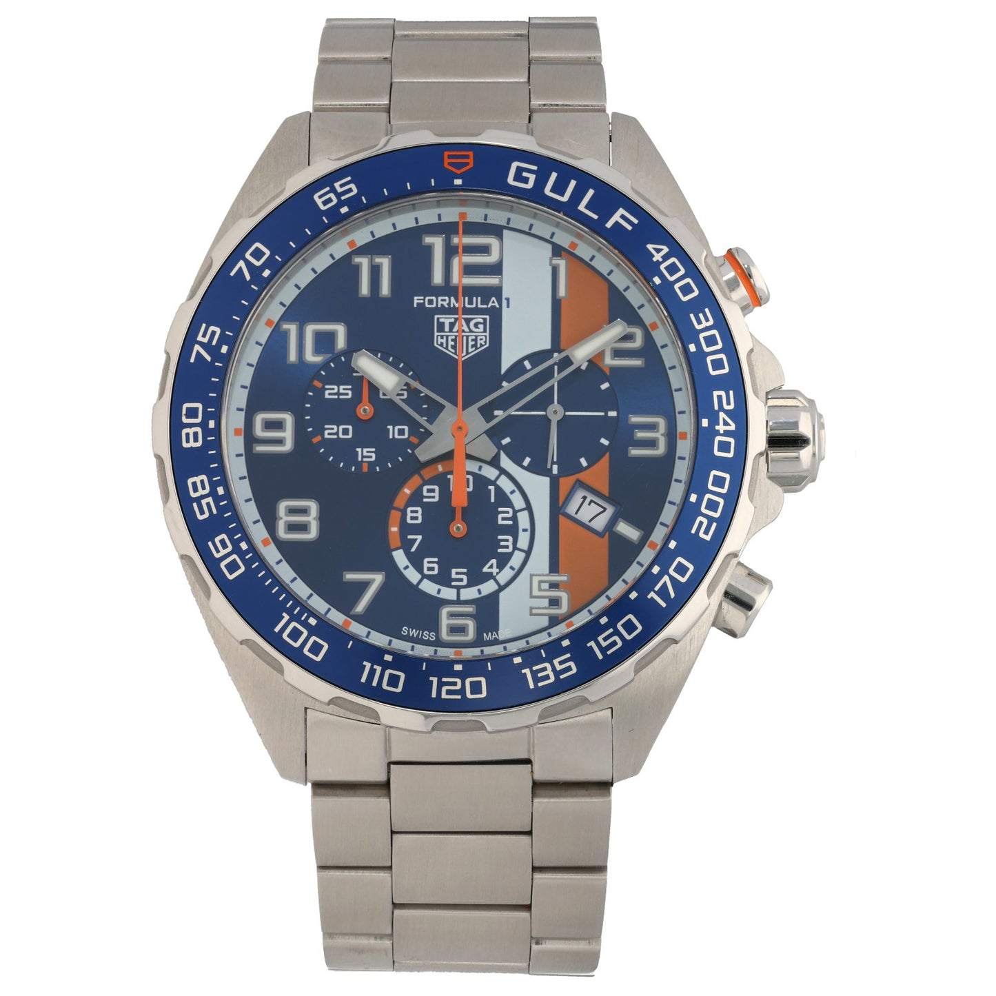 Tag Heuer Formula 1 Gulf CAZ101AT 43mm Stainless Steel Watch