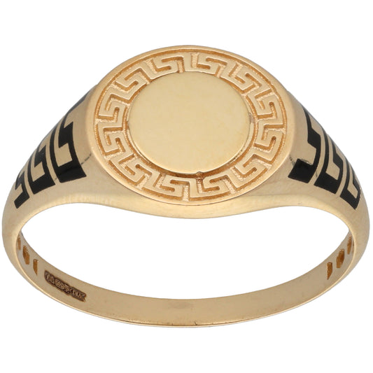 New 14ct Gold Greek Signet Ring