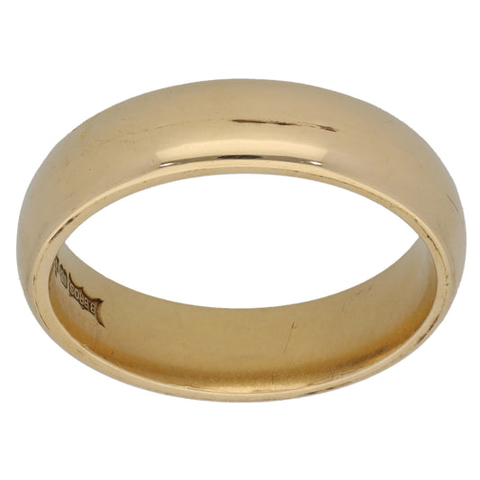 9ct Gold Plain Wedding Ring Size M
