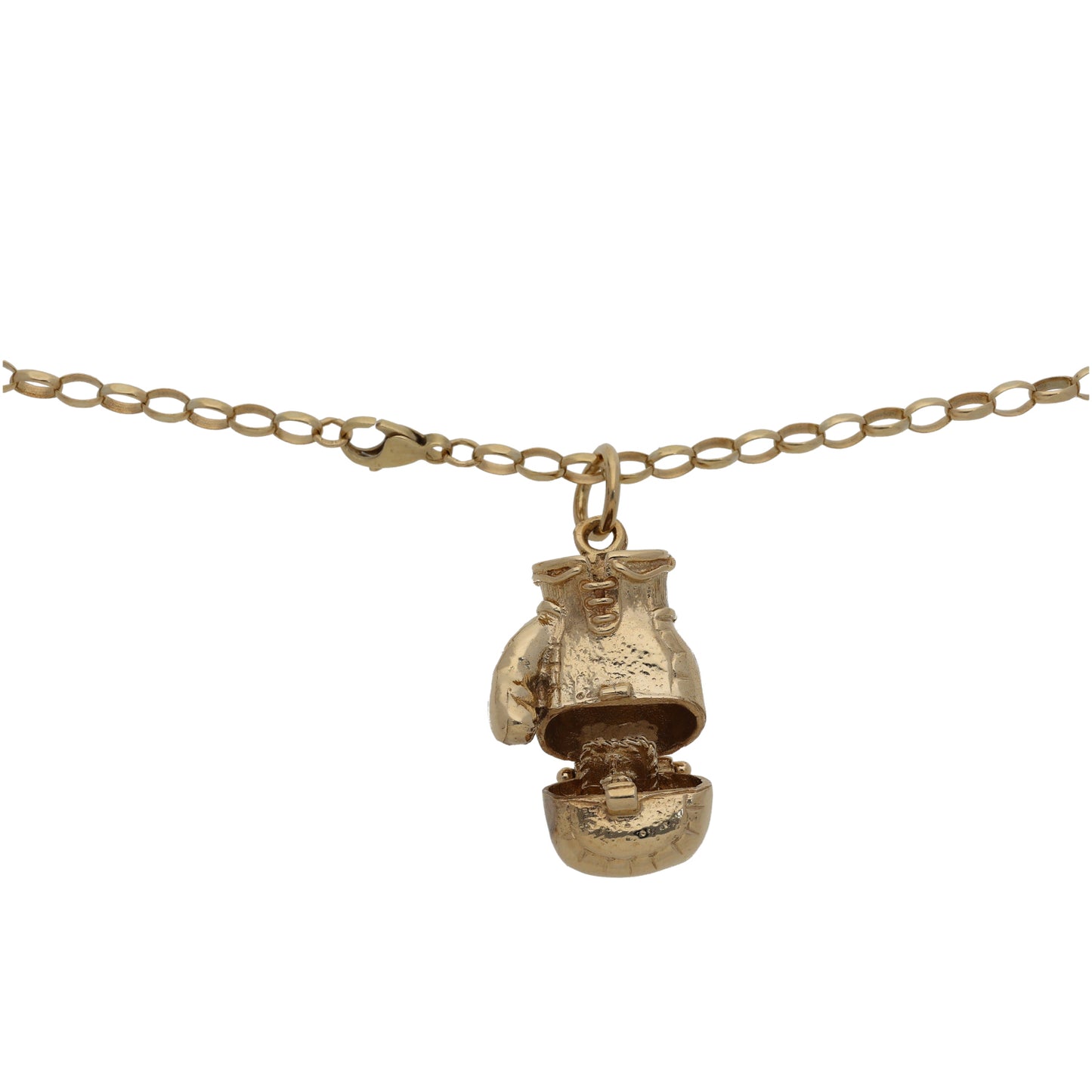 9ct Gold Boxing Glove Pendant With Chain