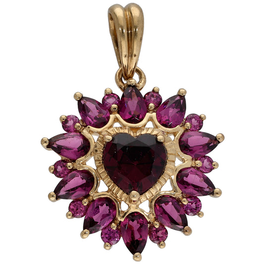 9ct Gold Garnet Dress/Cocktail Pendant