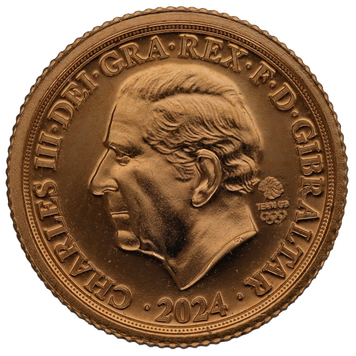 22ct Gold King Charles III Quarter Sovereign Coin 2024