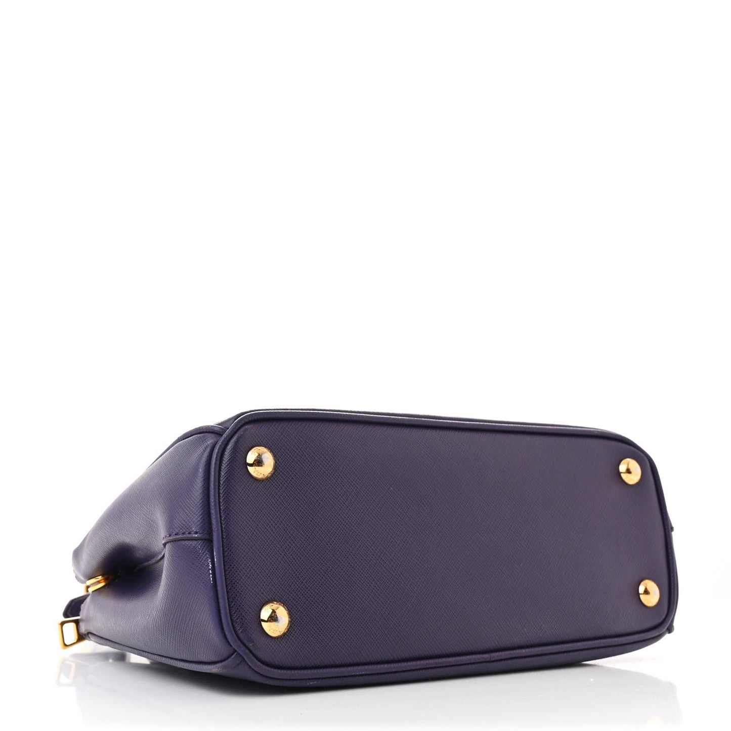 Prada Mini Galleria Tote Saffiano Lux Lamb Leather Bag - Uva