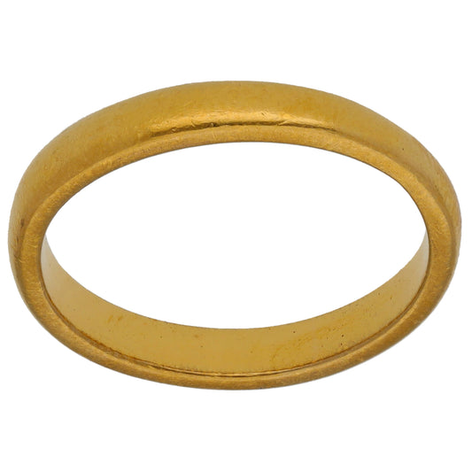 22ct Gold Plain Wedding Ring Size M