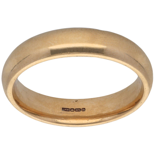 9ct Gold Plain Wedding Ring Size V