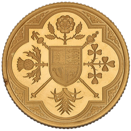 22ct Gold Coronation Of King Charles III Quarter Sovereign Coin 2023