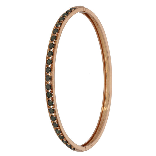 18ct Rose Gold 1.38ct Diamond Hinged/Clasp Bangle