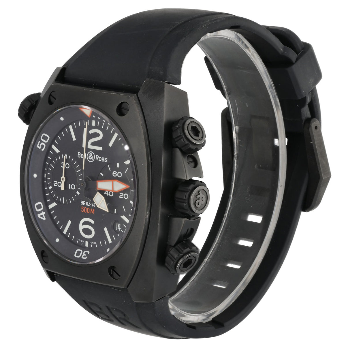 Bell & Ross BR02 BR02-94-S 44mm PVD Stainless Steel Watch