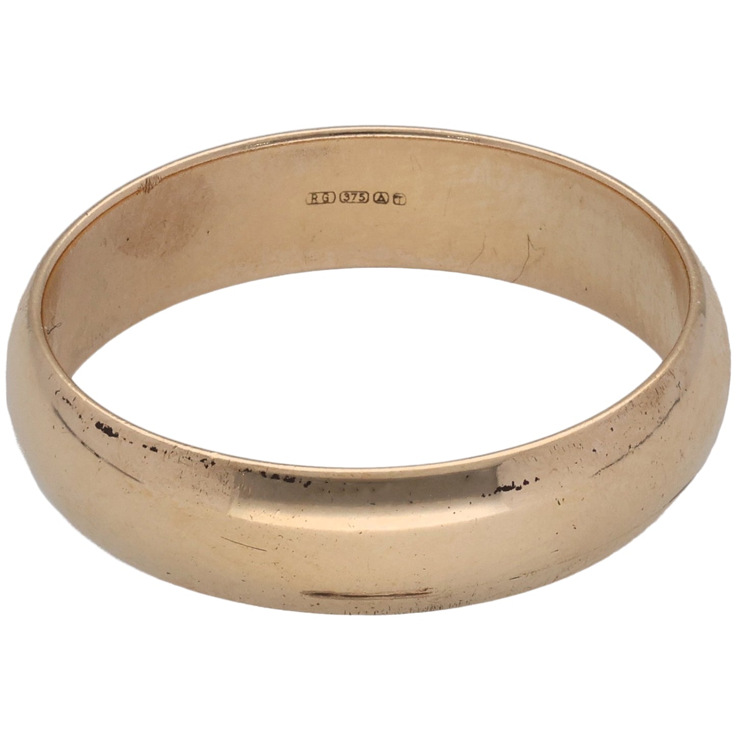 9ct Gold Plain Wedding Ring Size R