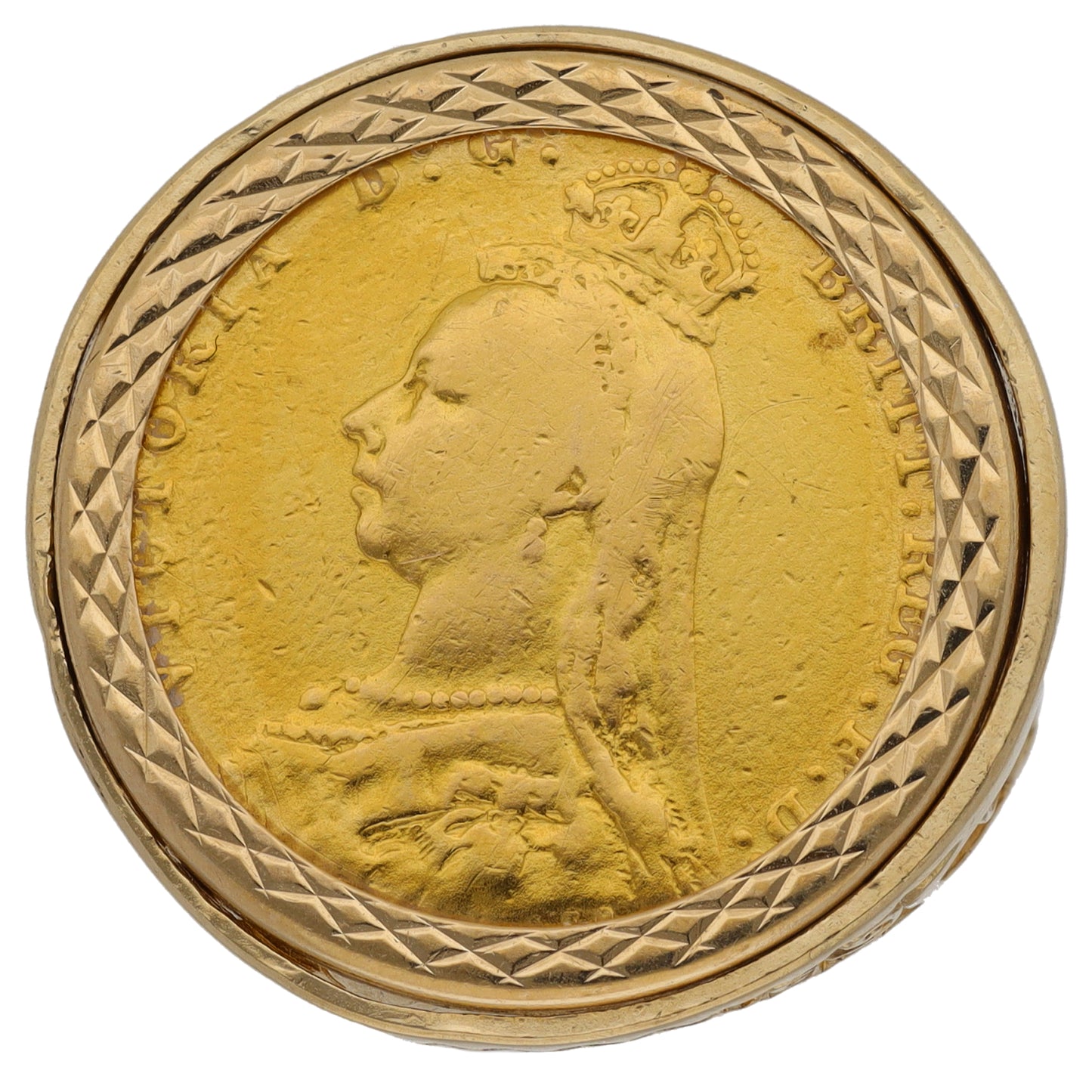 9ct Gold Coin Ring Size Q