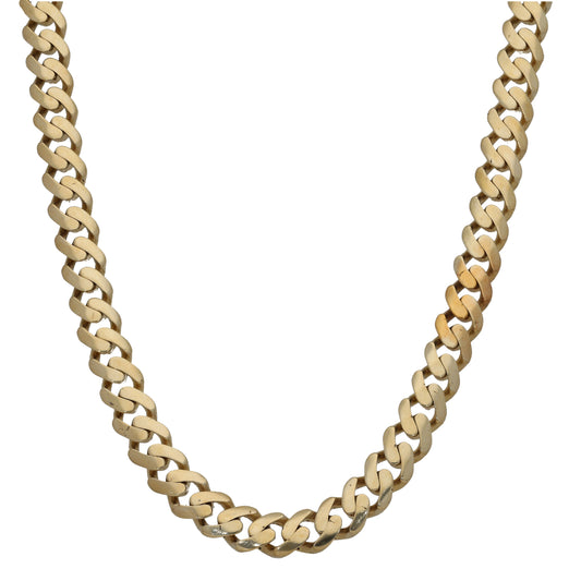 14ct Gold Cubic Zirconia Curb Chain 22"