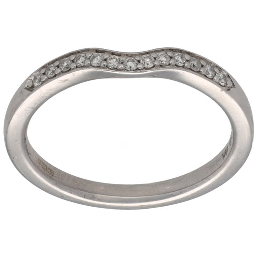 18ct Gold 0.13ct Diamond Half Eternity Ring Size L