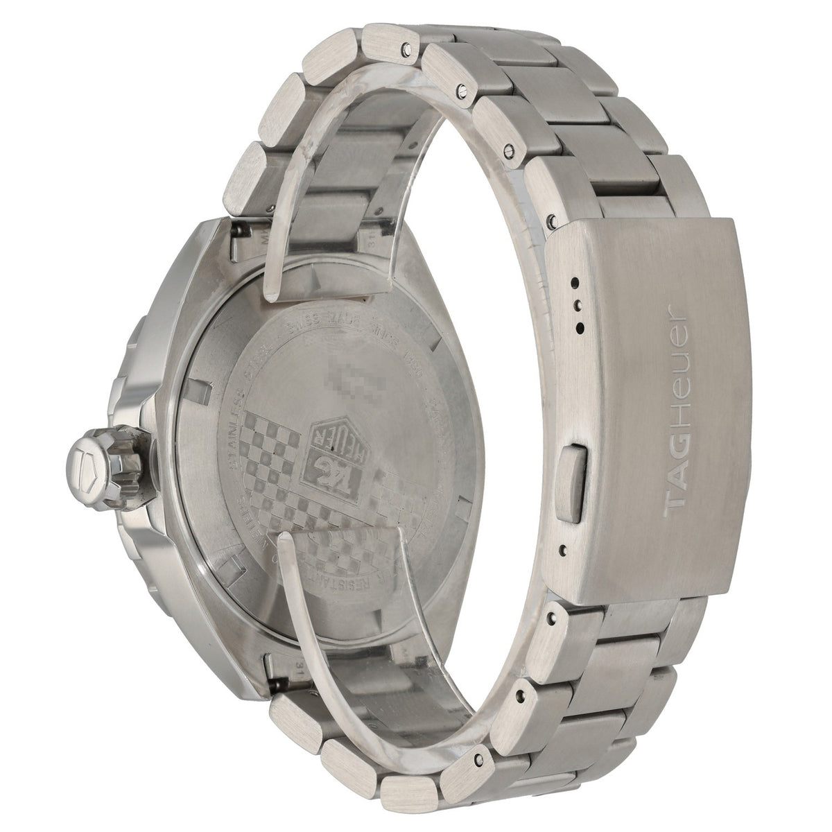 Tag Heuer Formula 1 WAZ1112, black dial with silver baton dial, in stainless steel case front angle