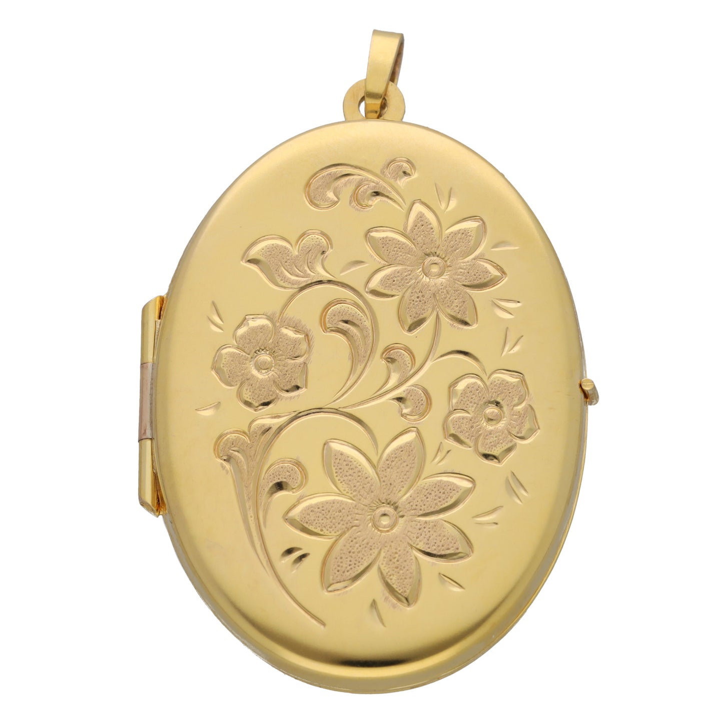 9ct Gold Patterned Locket Pendant