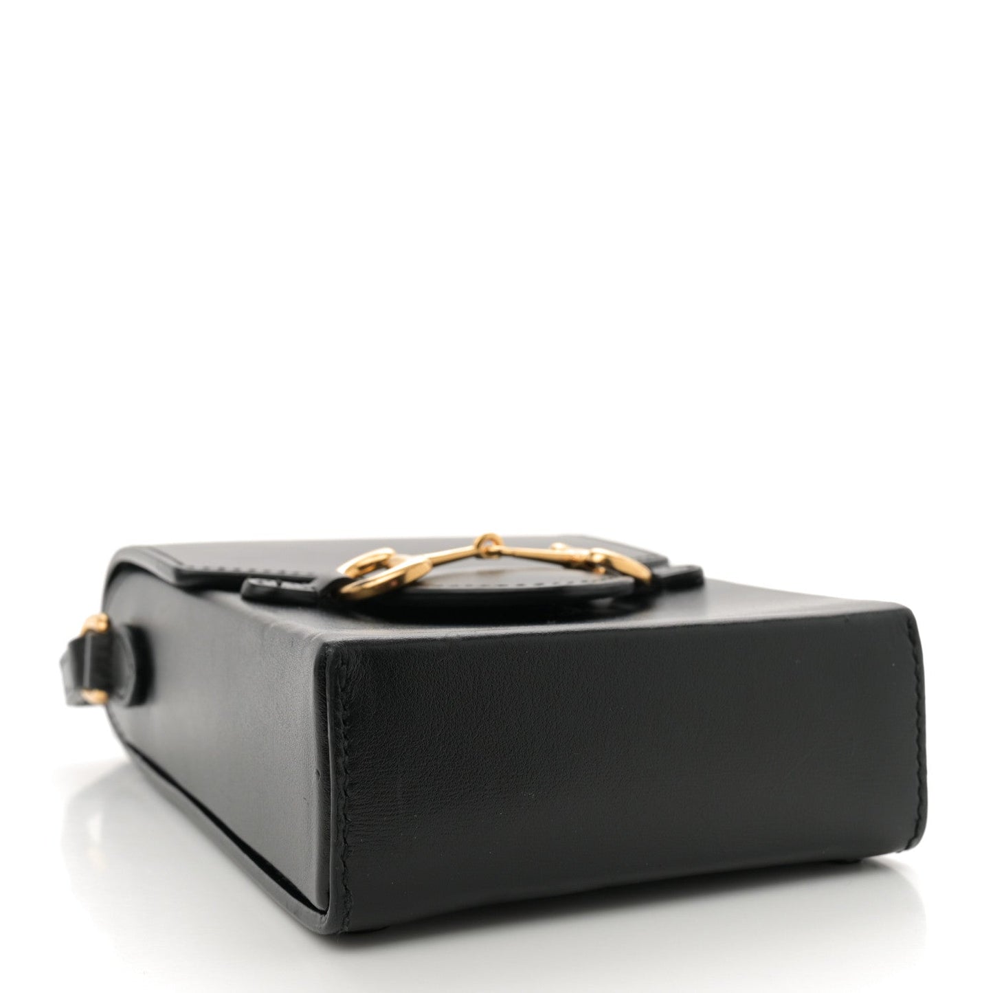 Gucci Horsebit 1955 Mini Calfskin Leather Bag - Black