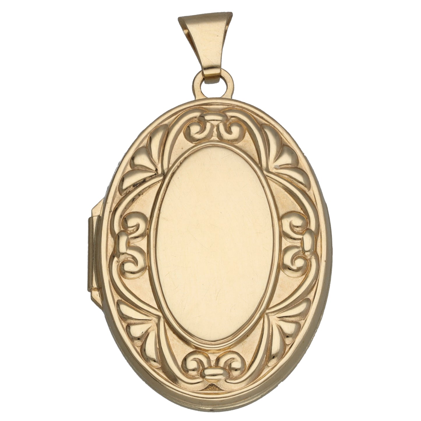 9ct Gold Patterned Locket Pendant