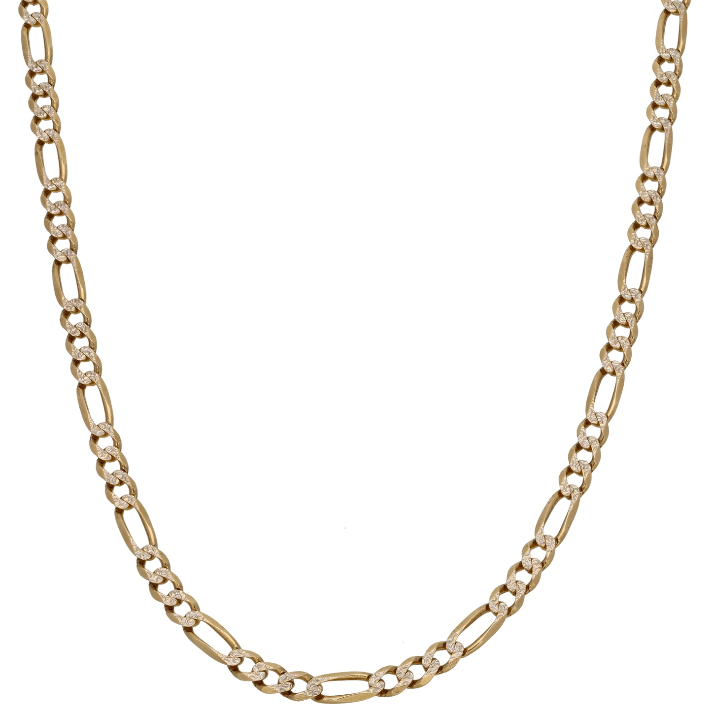 9ct Bi-Colour Gold Figaro Chain 24"