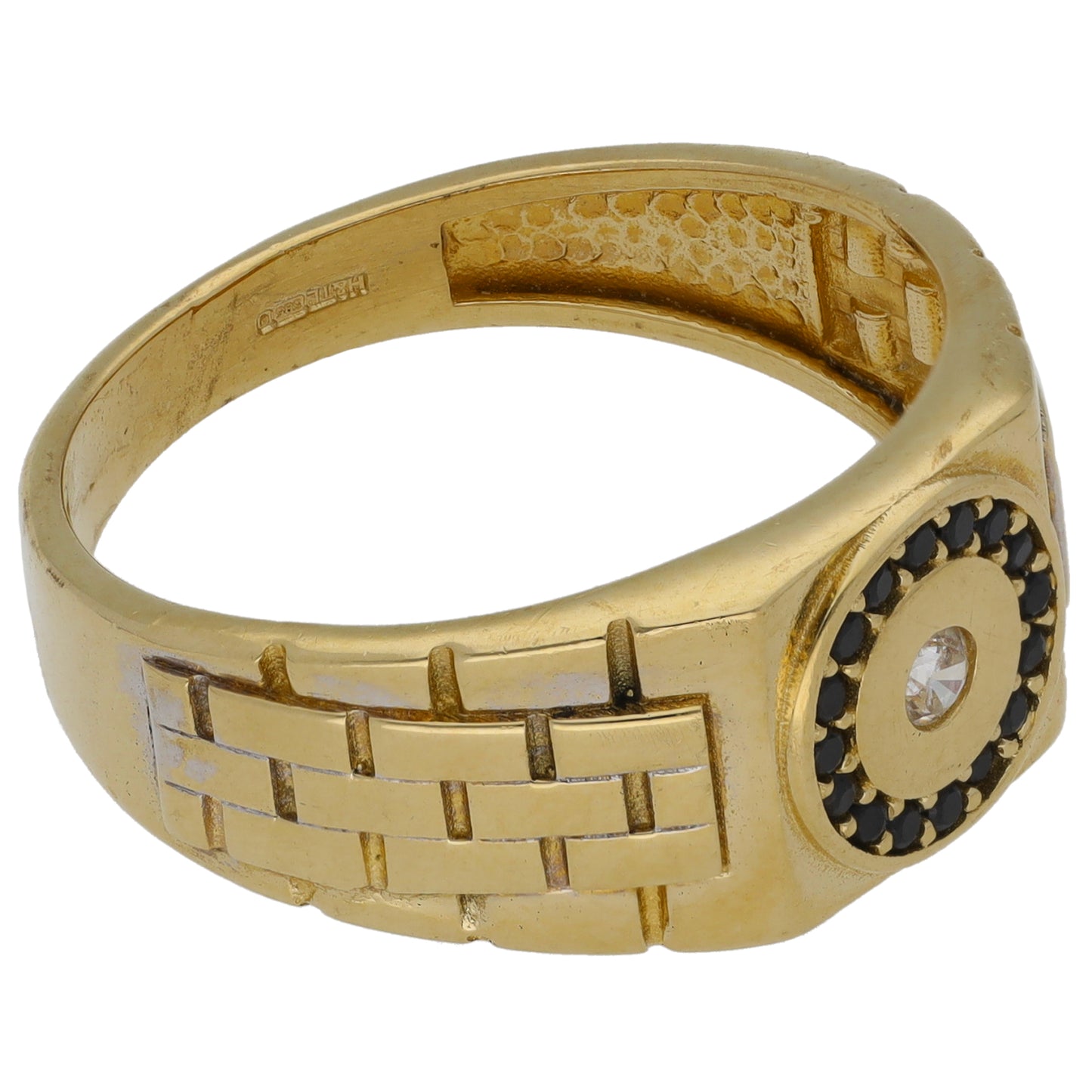 14ct Gold Imitation Gems Alternative Ring Size V