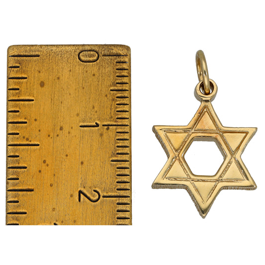 9ct Gold Star of David Pendant