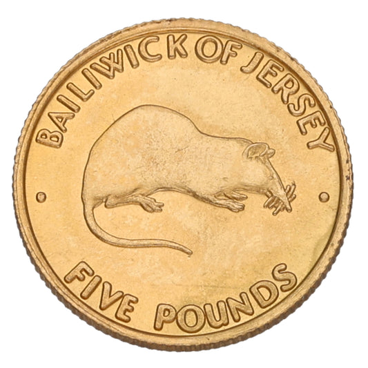 22ct Gold Queen Elizabeth II Silver Wedding Five Pounds Coin 1972