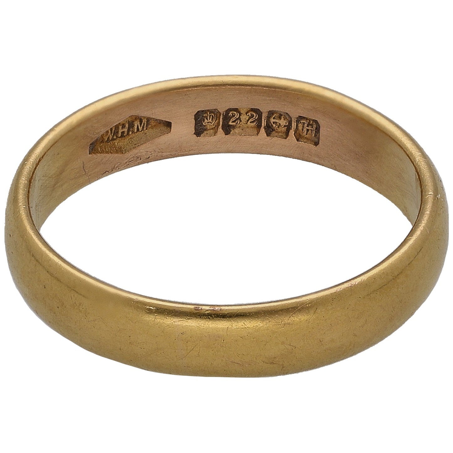 22ct Gold Plain Wedding Ring Size N