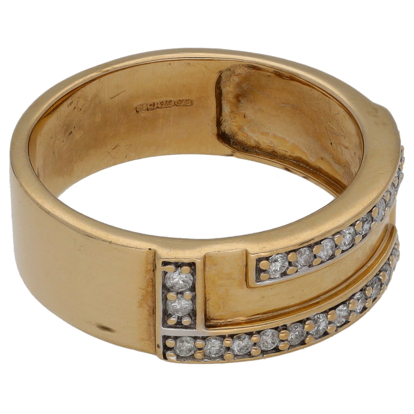 9ct Gold 0.26ct Diamond Alternative Ring Size M