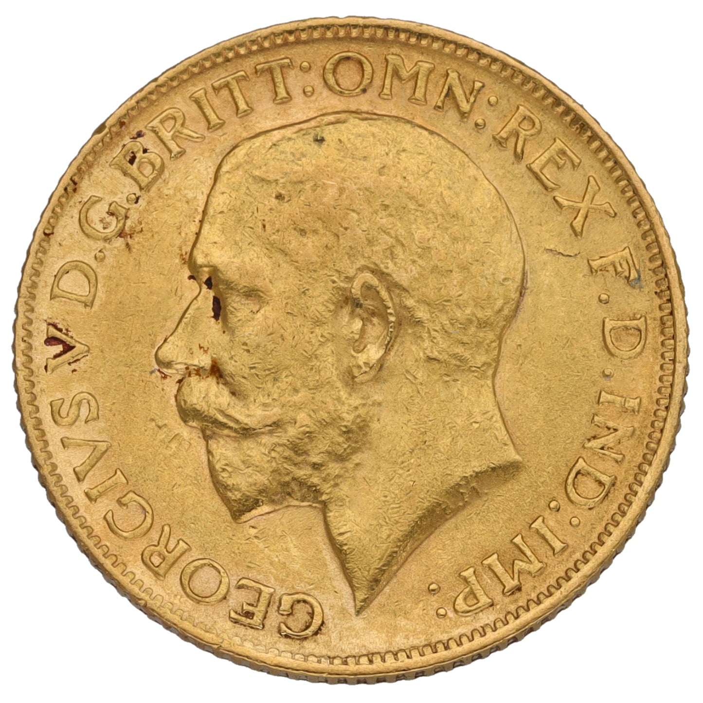 22ct Gold King George V Full Sovereign Coin 1913