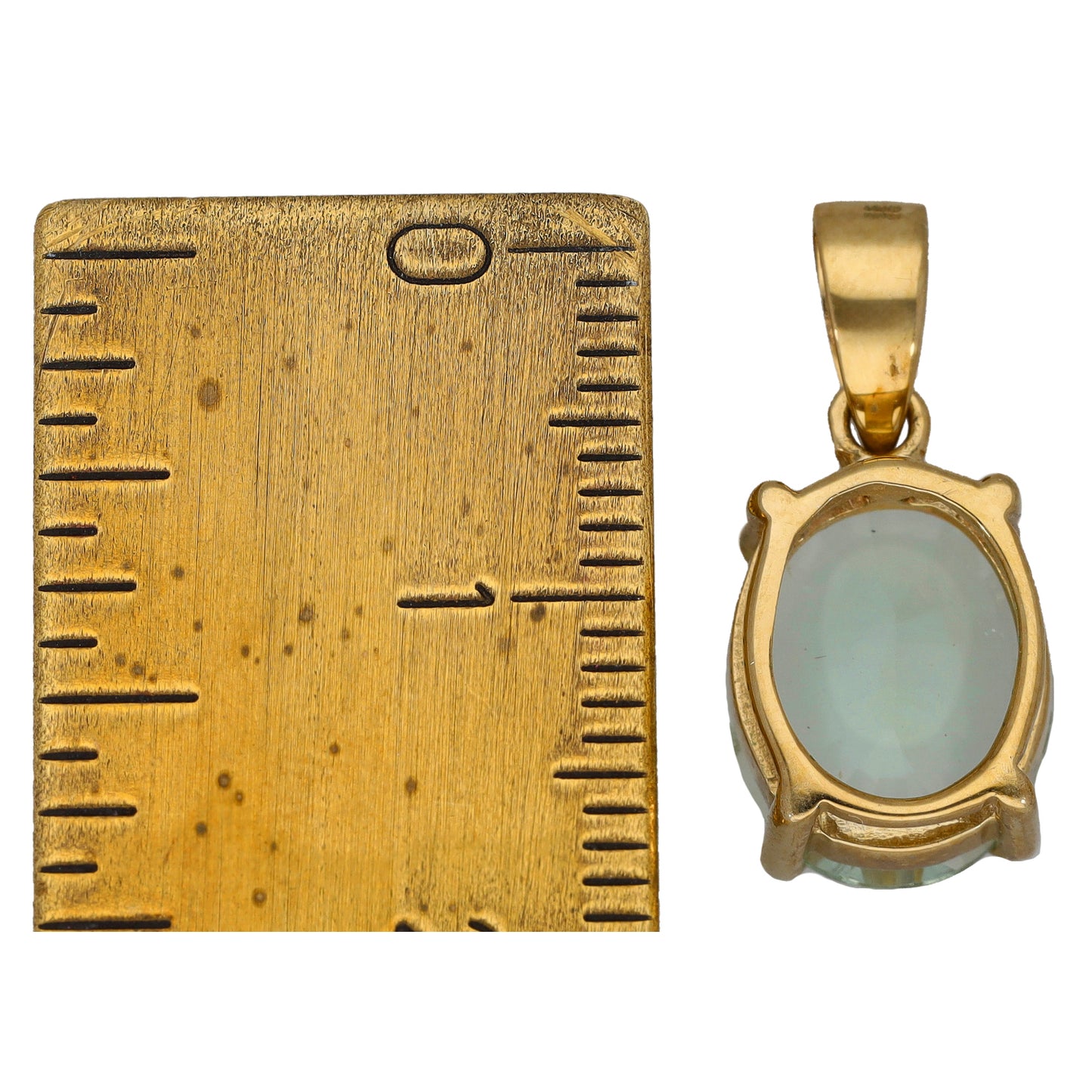 9ct Gold Imitation Single Stone Pendant