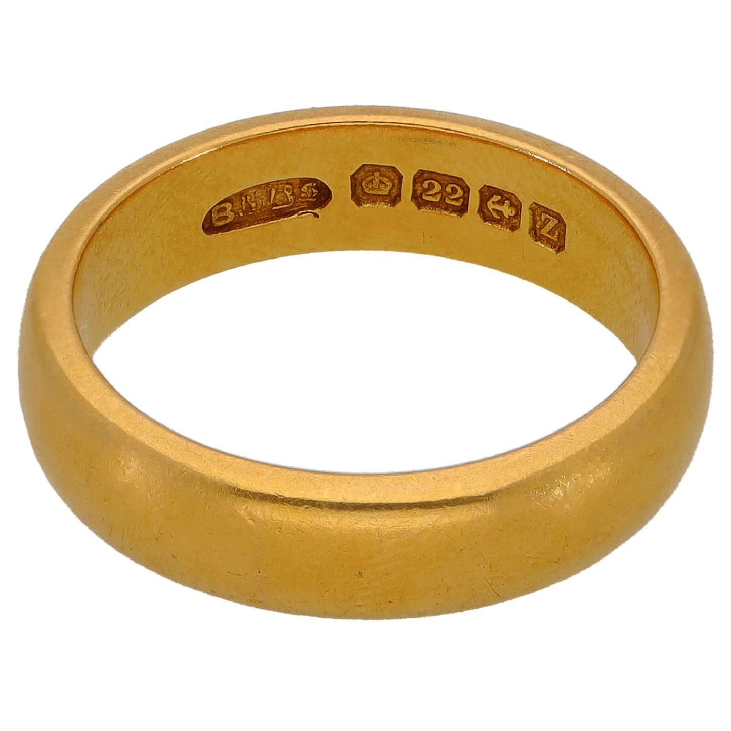 22ct Gold Plain Wedding Ring Size L